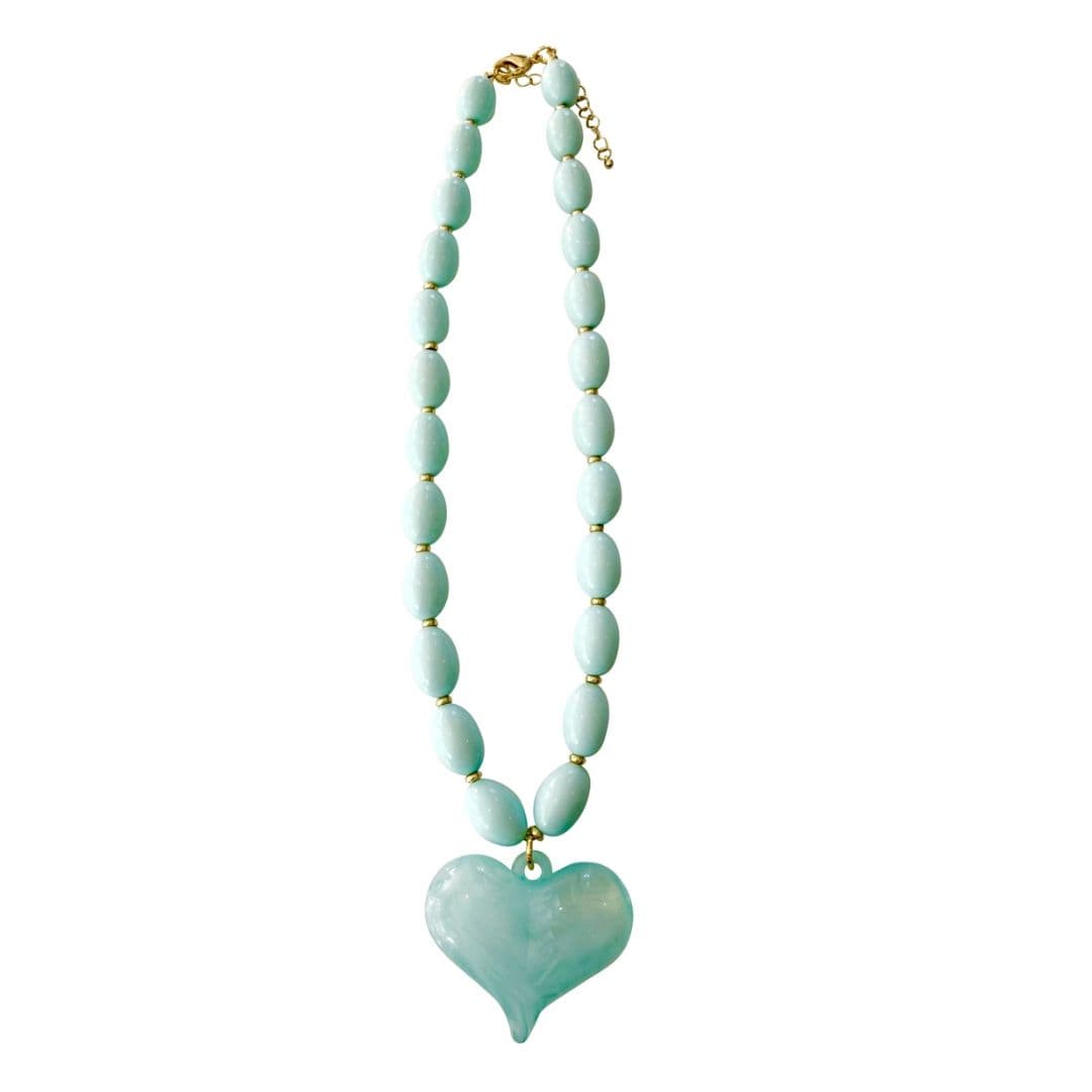 Megan Molten Roxie Light Blue Beaded Necklace Necklaces RoxieLightBlueBeadedNecklace