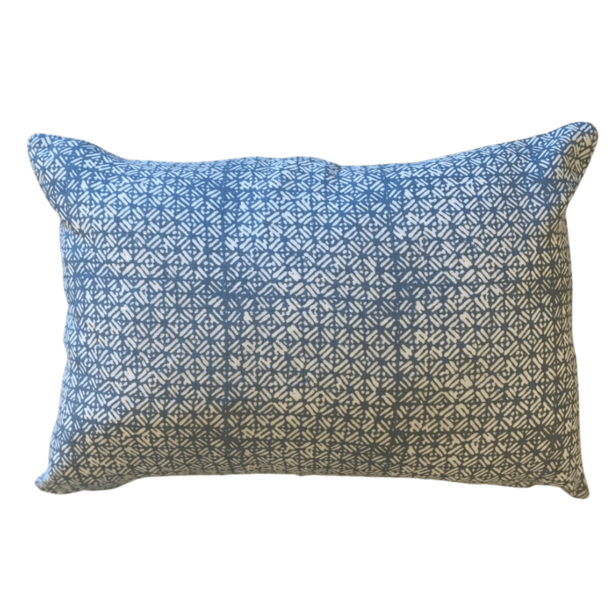 Megan Molten Shop Batik Blue Lumbar Pillow Throw Pillows BatBlue