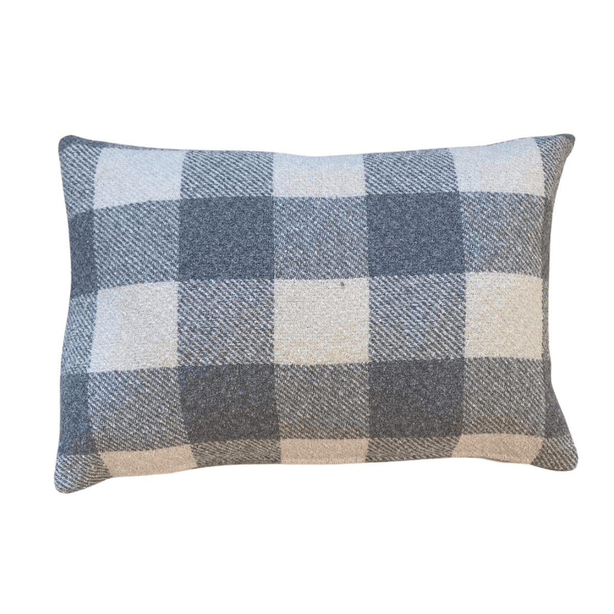 Megan Molten Shop Grey Plaid Lumbar Pillow Throw Pillows GrPlaid