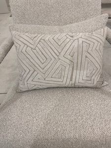 Megan Molten Shop Maze Gesso Lumbar Pillow Throw Pillows MazeGesso