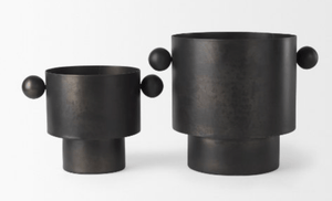 Mercana Black Iron Vase Pots & Planters