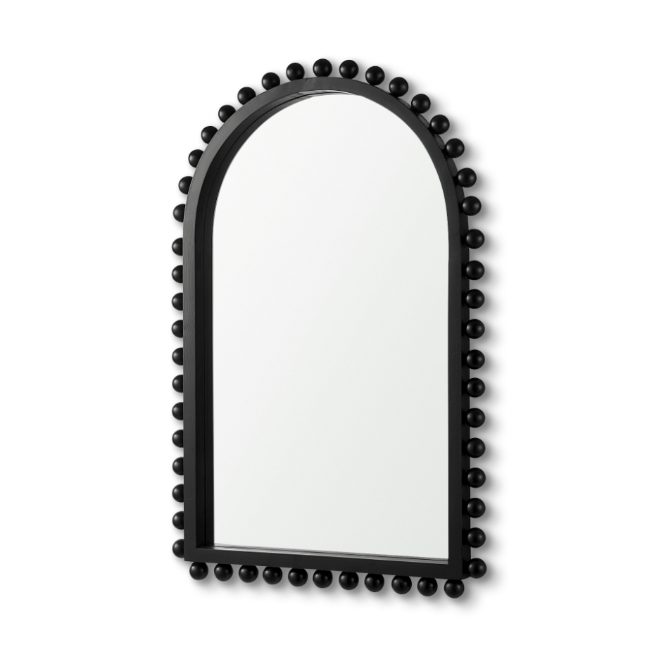 mercana Black Wood Bead Mirror Mirrors 69285