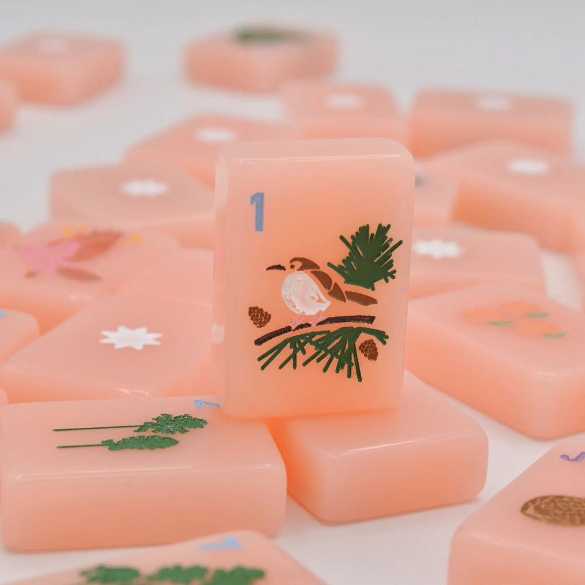 Middle & Main Mahjong Peach & Pine Tiles Set Mahjong