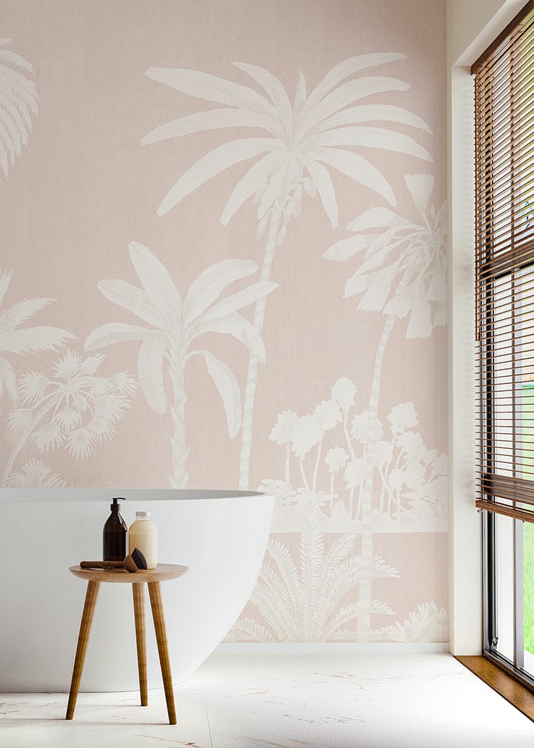 Mitchell Black Charleston Marsh Mural-Barely Blush Wallpaper