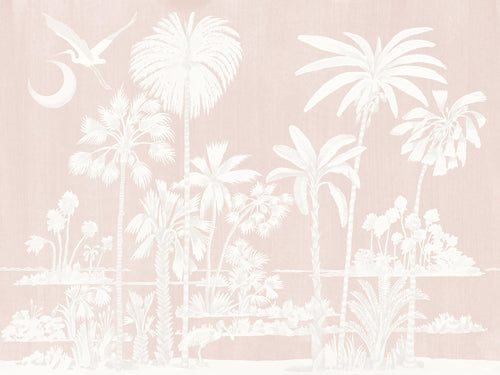 Mitchell Black Charleston Marsh Mural-Barely Blush Wallpaper