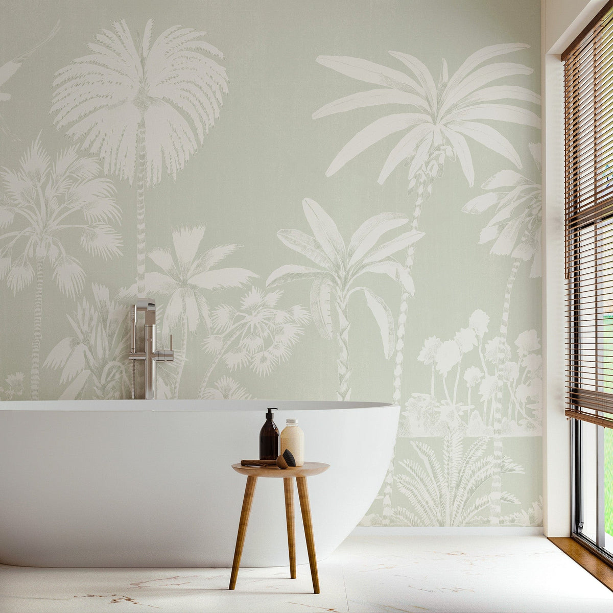 Mitchell Black Charleston Marsh Mural-Breeze Green Wallpaper