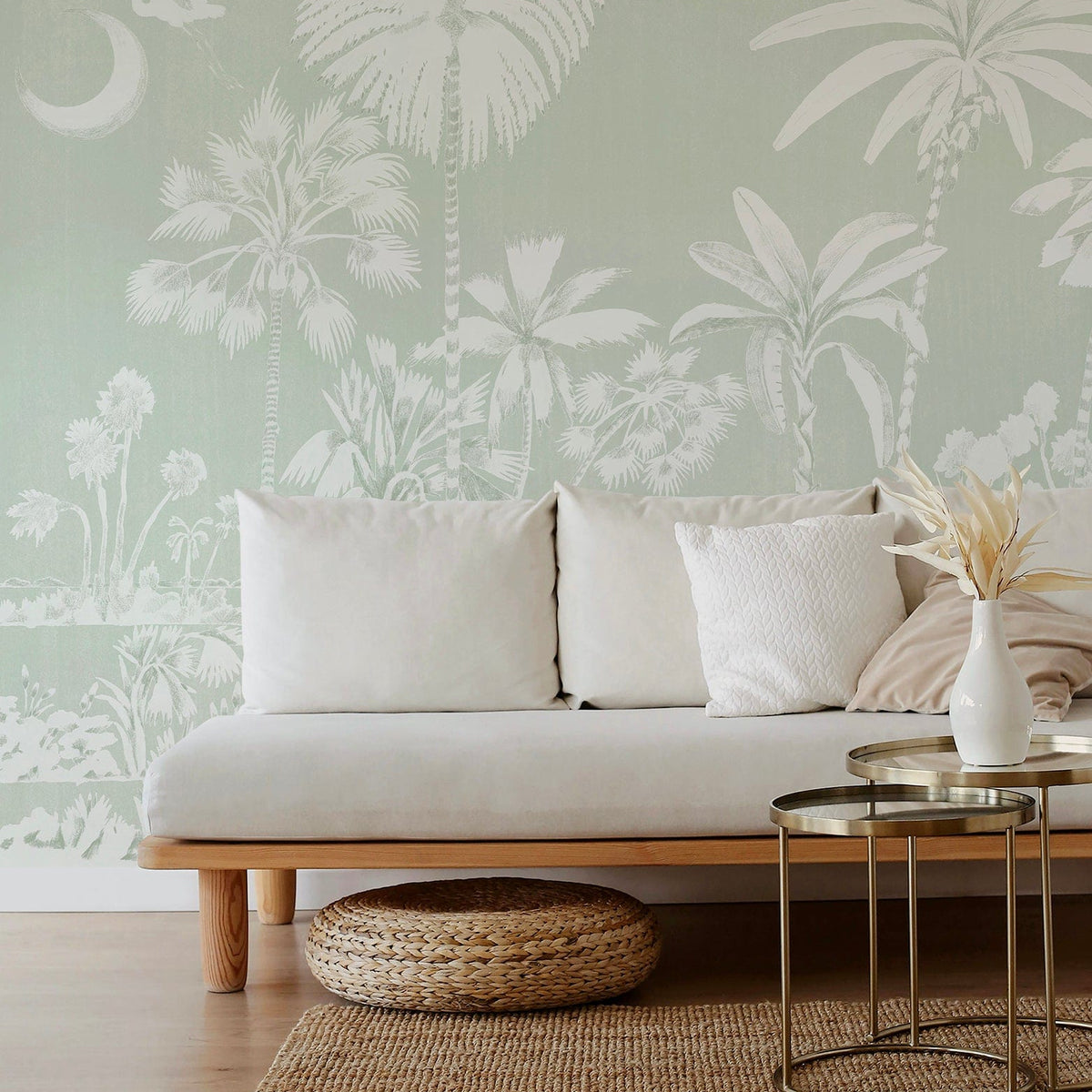 Mitchell Black Charleston Marsh Mural-Breeze Green Wallpaper