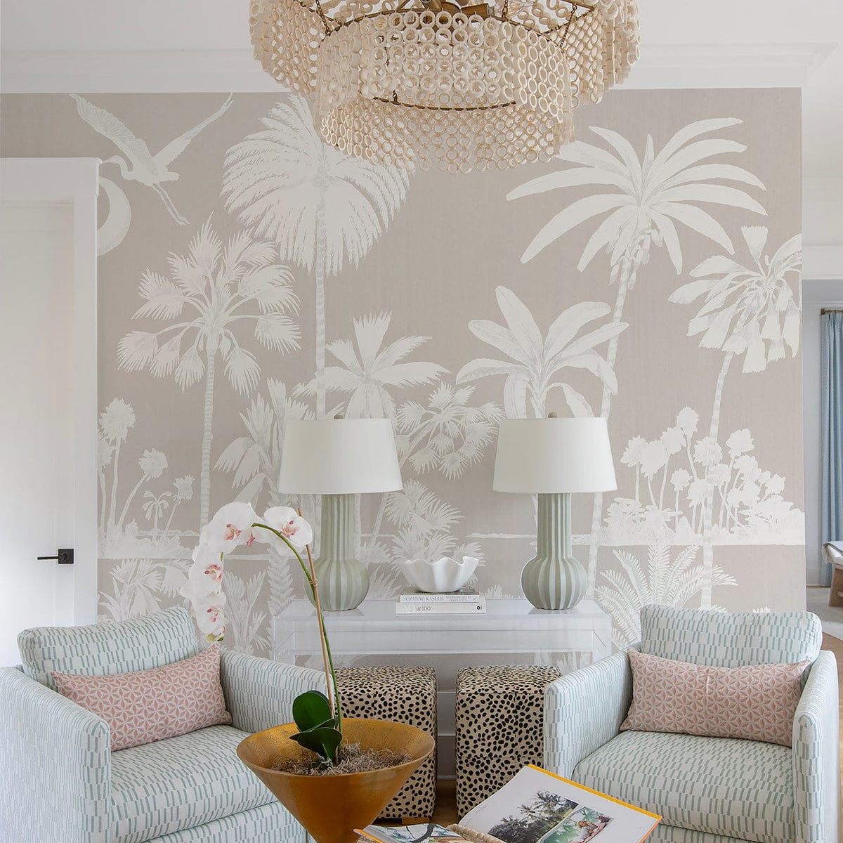 Mitchell Black Charleston Marsh Mural-Dune Veil Wallpaper