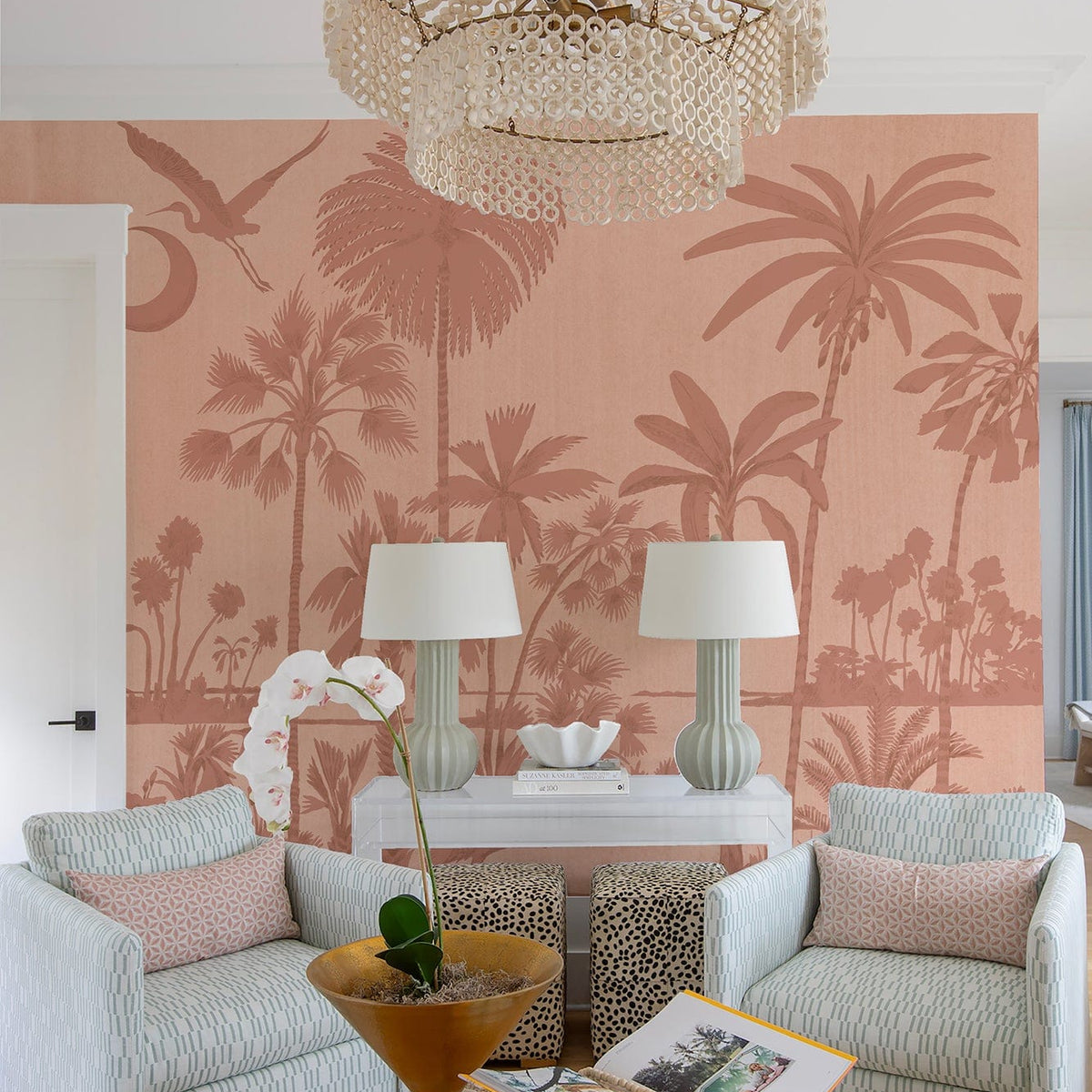 Mitchell Black Charleston Marsh Mural-Golden Umber Wallpaper