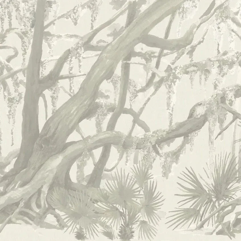 Mitchell Black Kiawah Oaks Mural Wallpaper
