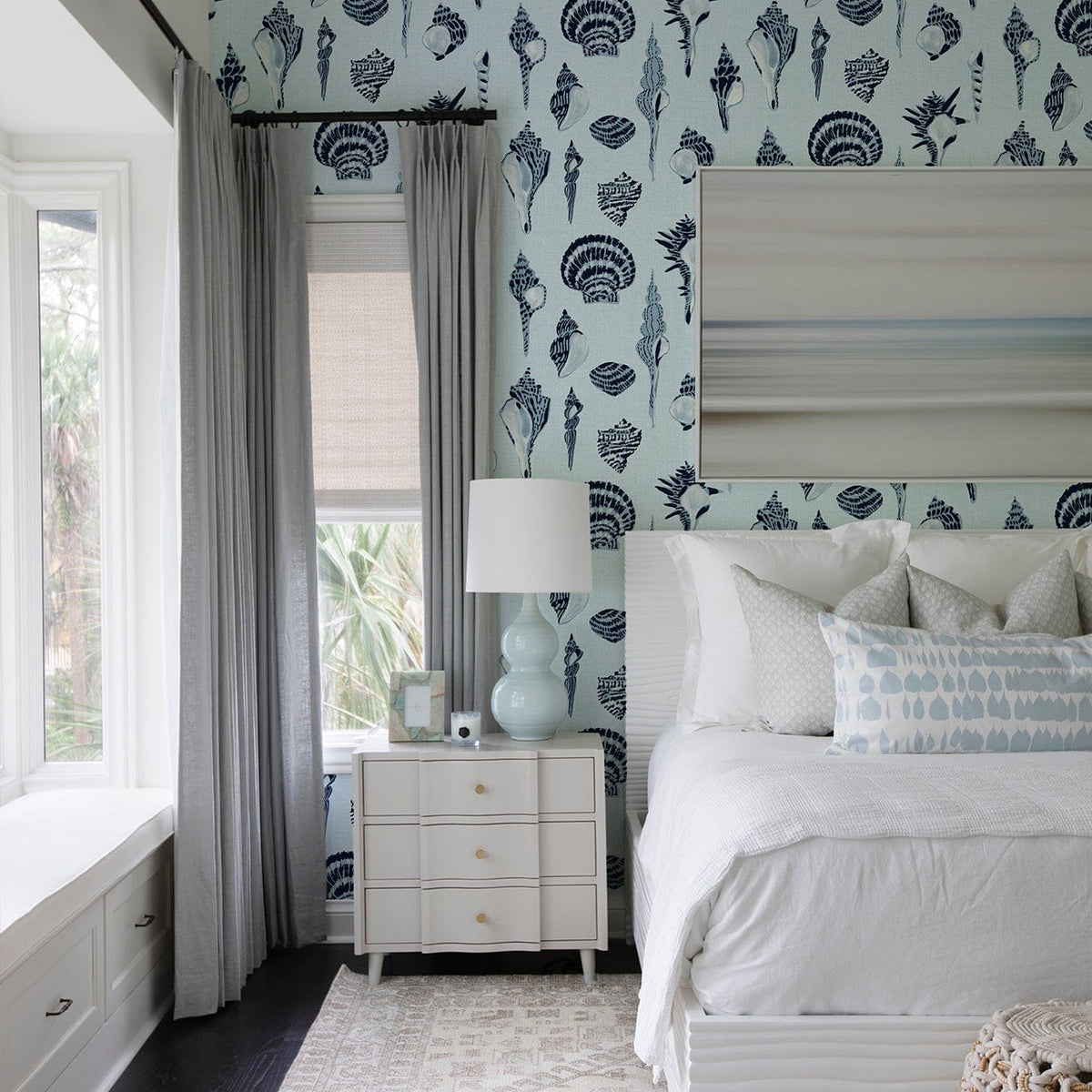 Mitchell Black Sullivan's Island Shells Roll Wallpaper