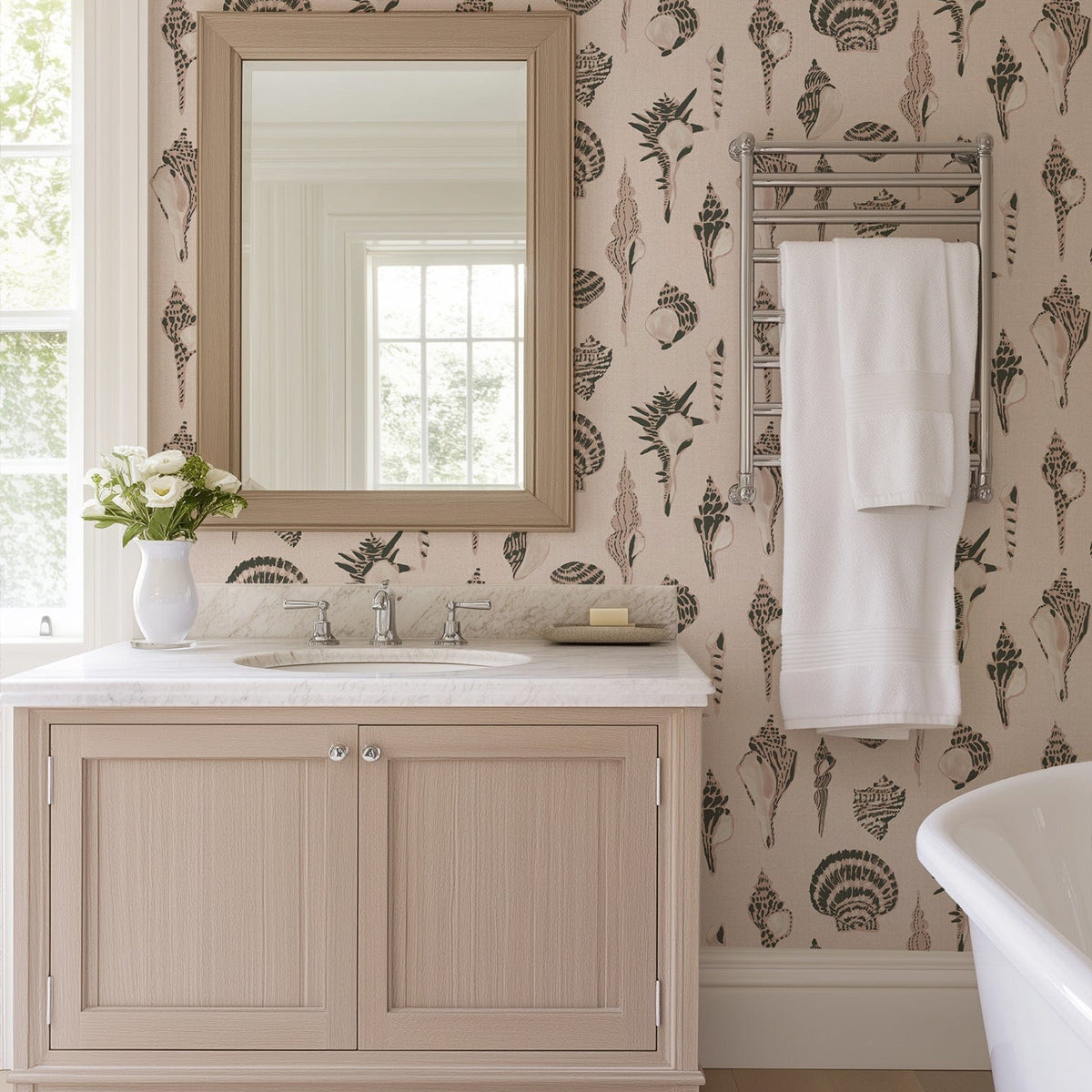 Mitchell Black Sullivan's Island Shells Roll Wallpaper