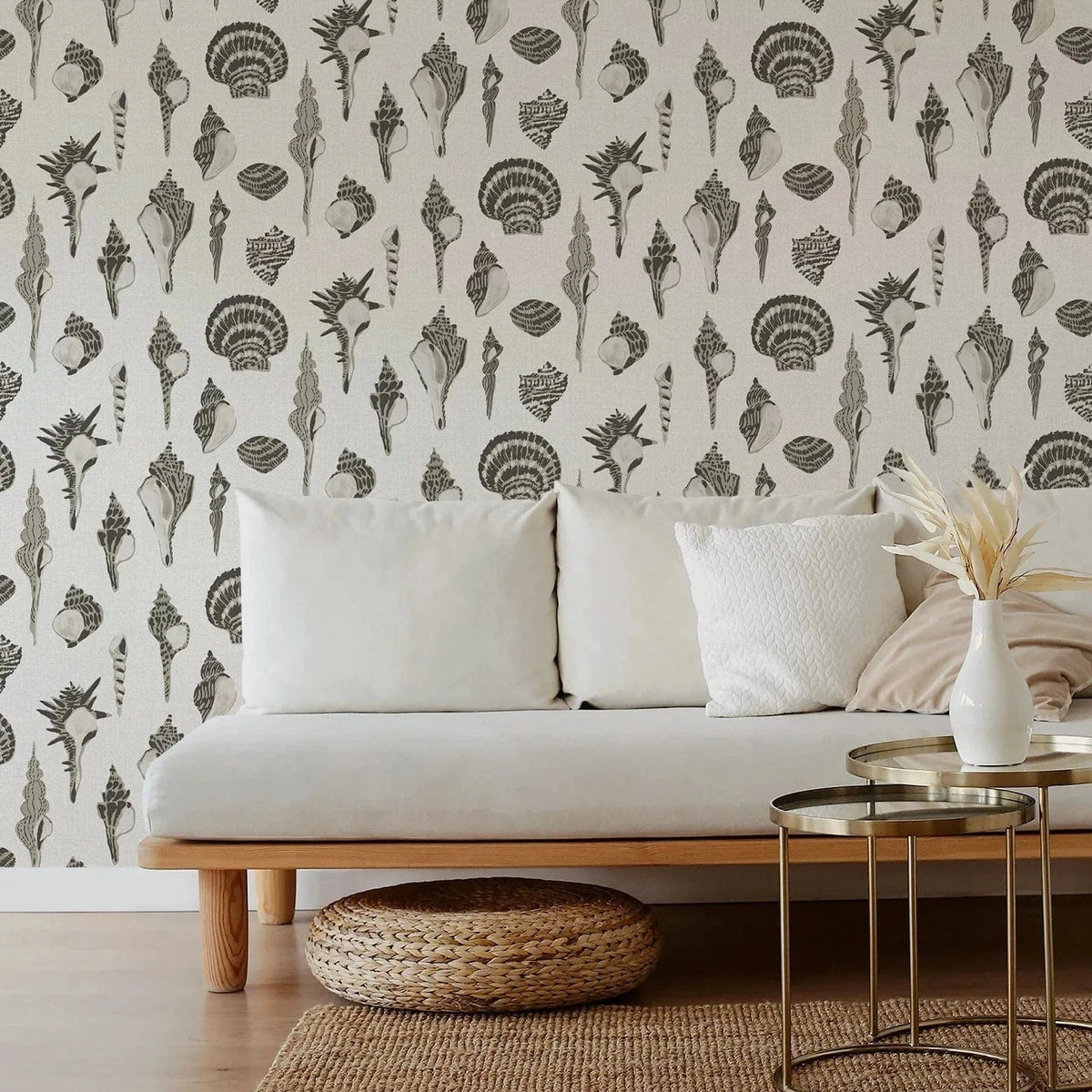 Mitchell Black Sullivan's Island Shells Roll Wallpaper