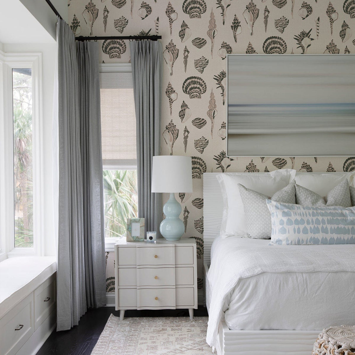 Mitchell Black Sullivan's Island Shells Roll Wallpaper