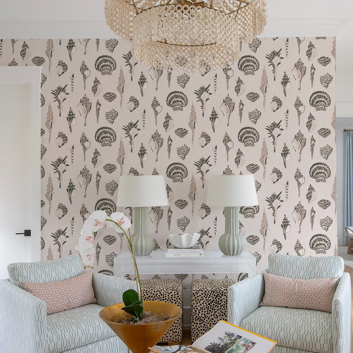 Mitchell Black Sullivan's Island Shells Roll Wallpaper