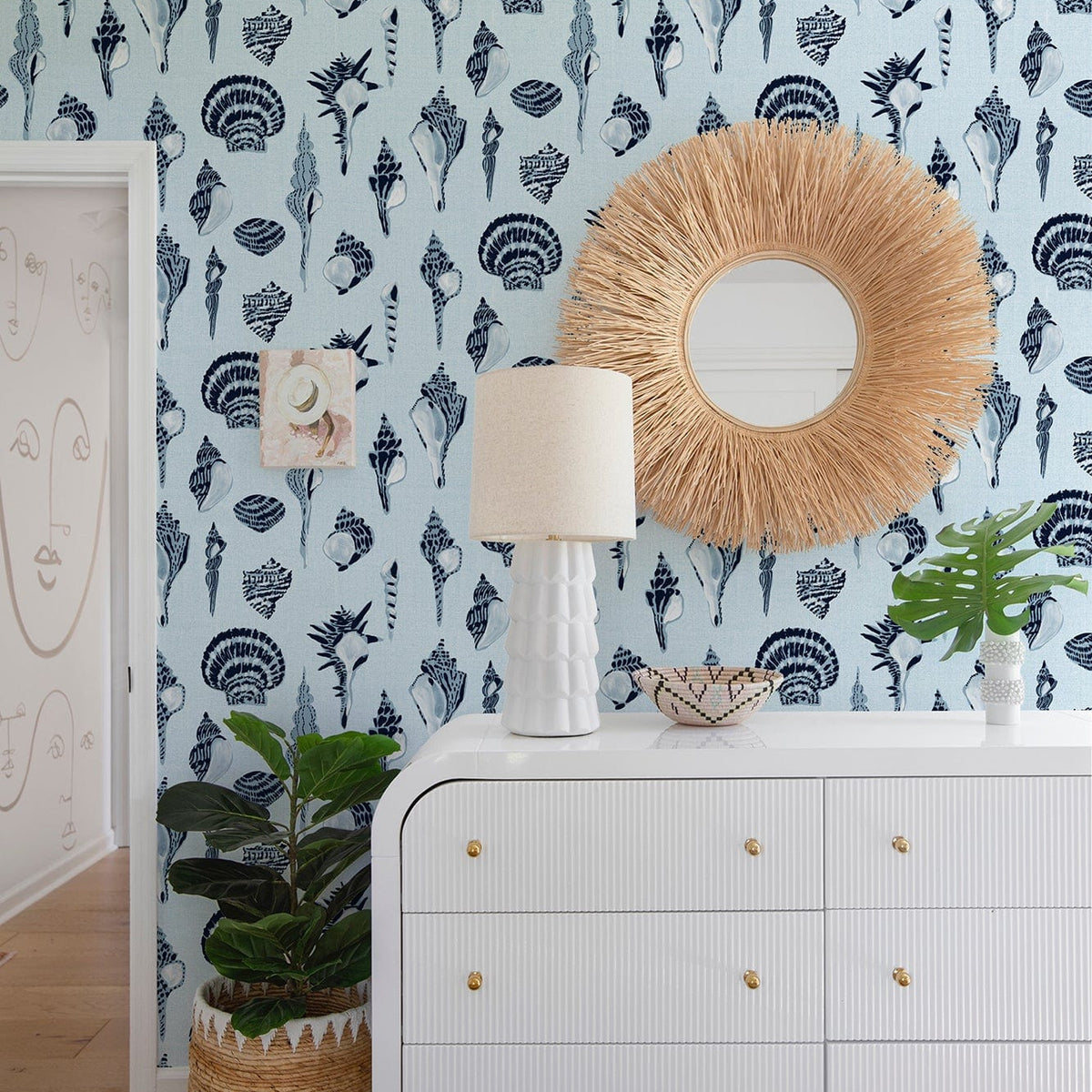 Mitchell Black Sullivan's Island Shells Roll Wallpaper
