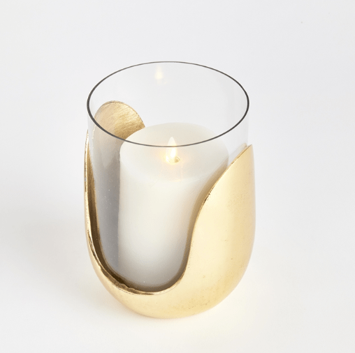 Napa Home Aida Gold Hurricane Candle Holders