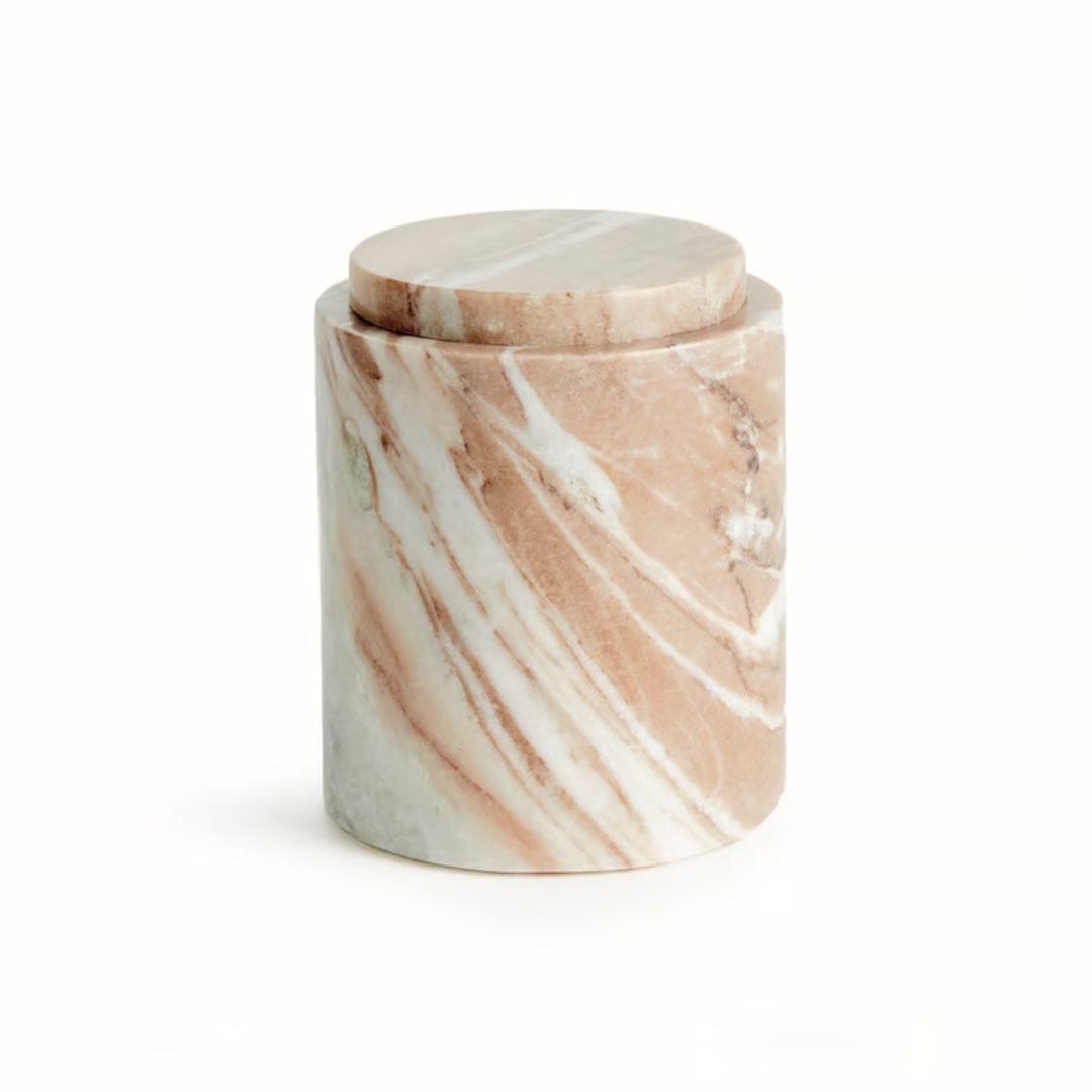 Napa Home Jaqueline Marble Round Lidded Box Canisters N5GV02