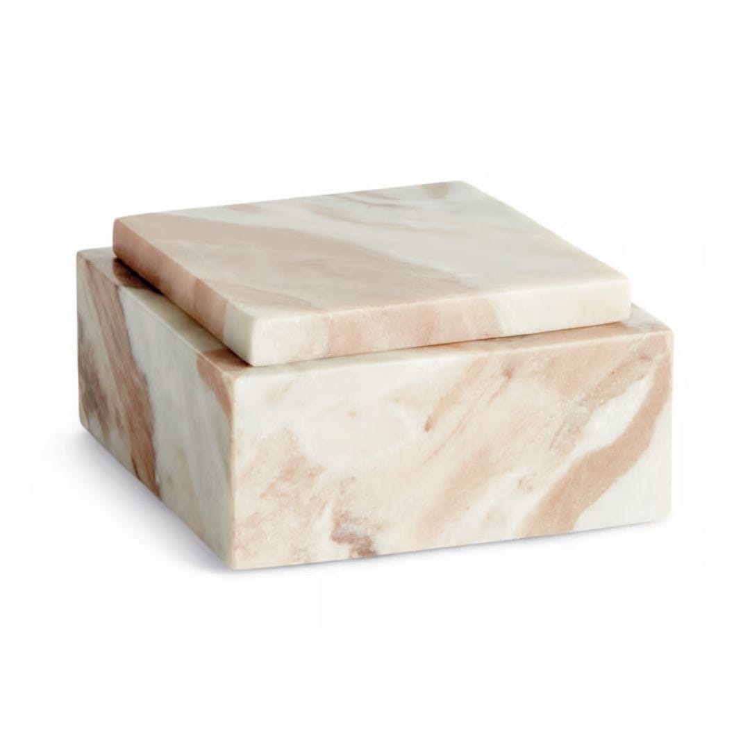 Napa Home Jaqueline Marble Square Lidded Box Box N5GV04