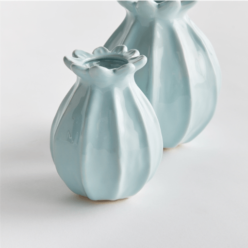 Napa Home Lavinia Bud Vase Blue Candle Holders