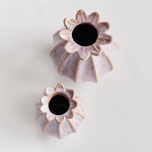 Napa Home Lavinia Bud Vase Pink Candle Holders