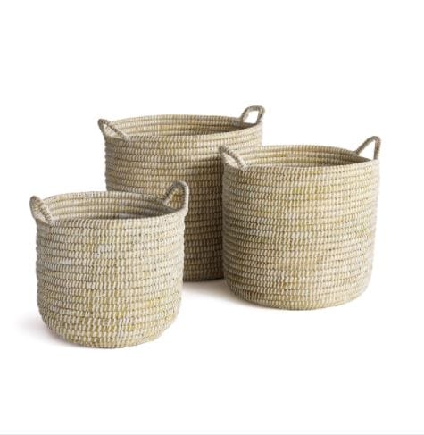Rivergrass Round Basket with Handles