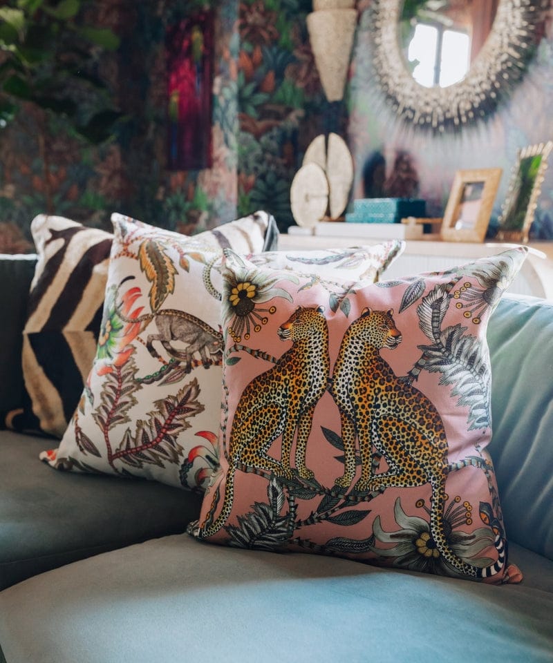 Ngala Lovebird Leopards Pillow - Magnolia Pillows NGARDZAMCUSHLLM5020