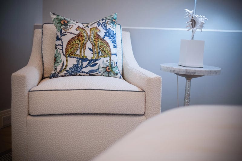 Ngala Lovebird Leopards Pillow - Tanzanite Pillows NGARDZAMCUSHLLT5020