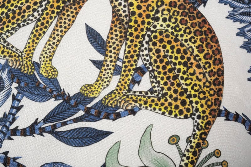 Ngala Lovebird Leopards Pillow - Tanzanite Pillows NGARDZAMCUSHLLT5020