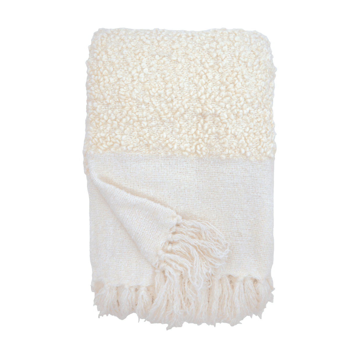 PomPom Ivory Murphy Oversized Throw Blankets JC-1200-IV-69MurphyOversized