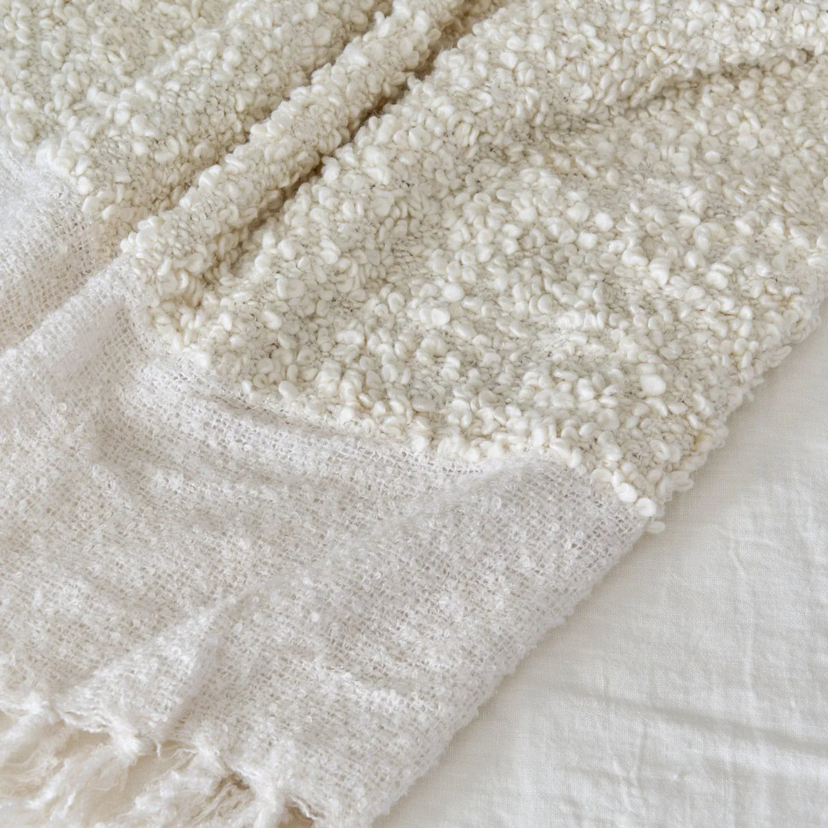 PomPom Ivory Murphy Oversized Throw Blankets JC-1200-IV-69MurphyOversized