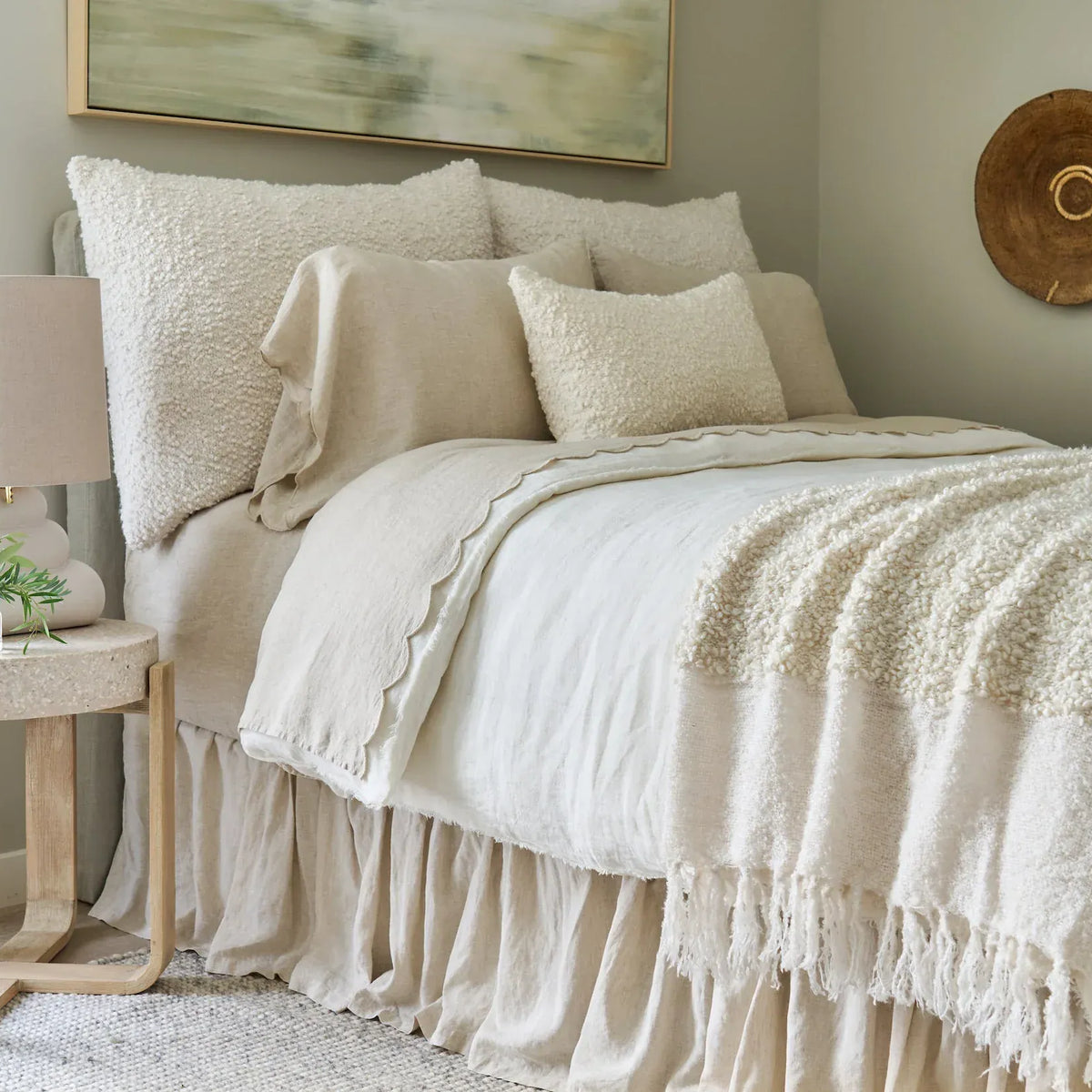 PomPom Ivory Murphy Oversized Throw Blankets JC-1200-IV-69MurphyOversized