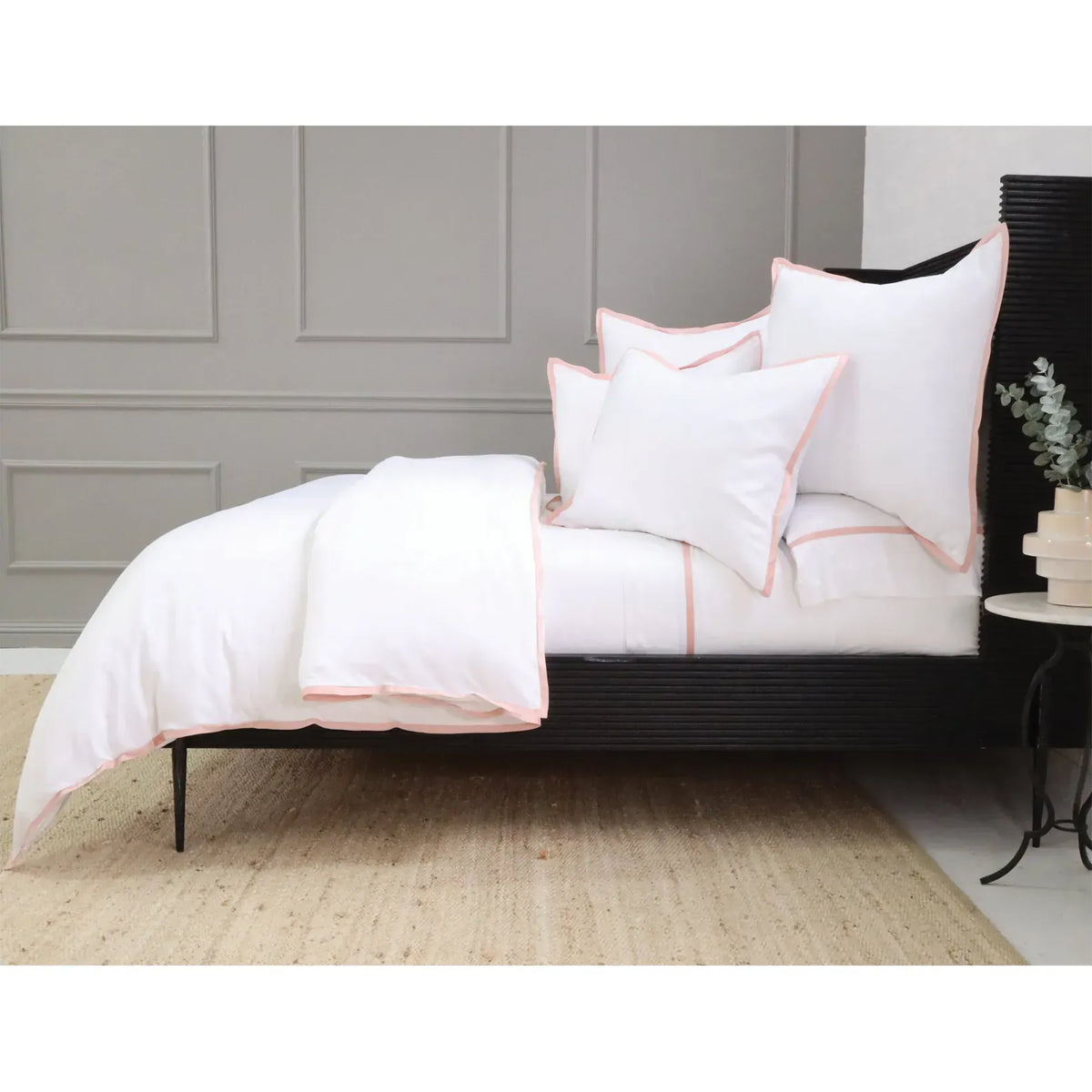 PomPom Langston Bamboo Sateen Duvet Set - Pink Duvets