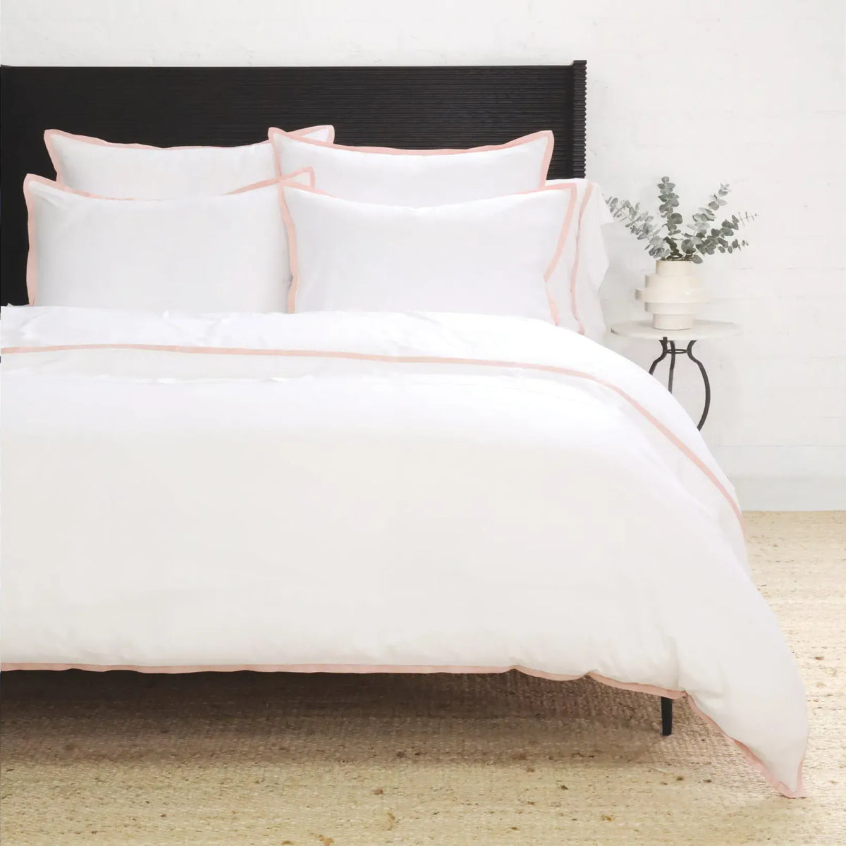 PomPom Langston Bamboo Sateen Duvet Set - Pink Duvets