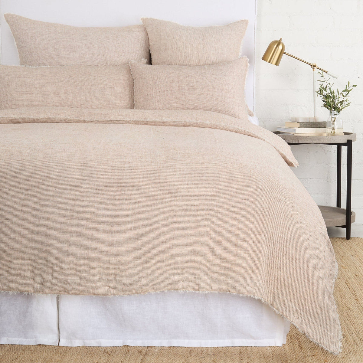 PomPom Terra Cotta / Twin Duvet Set Logan Collection Linens & Bedding