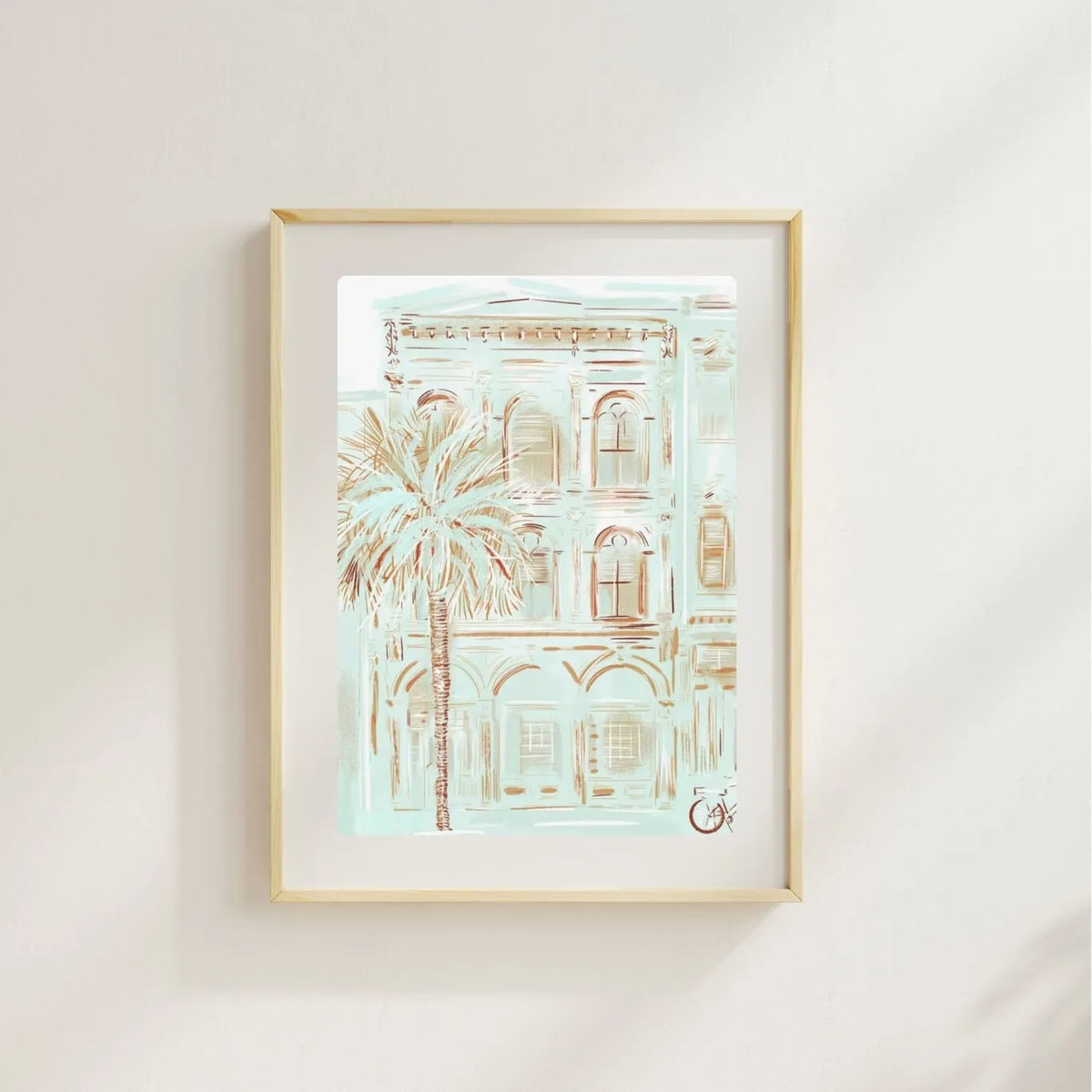 Rebecca Illustrated Charleston in Mint Artwork