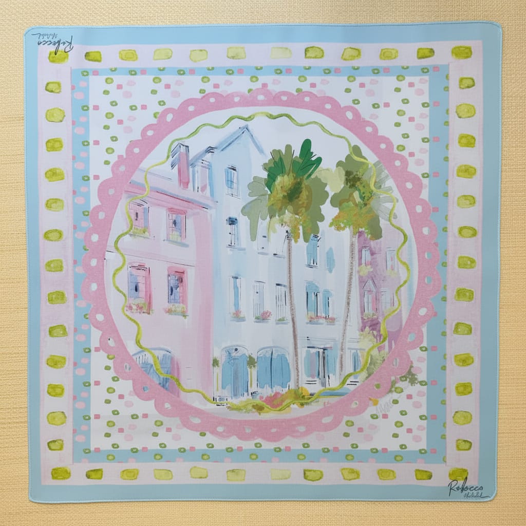 Rebecca Illustrated Rainbow Row-Mahjong Mat Mahjong Mat RIMAHJONGMAT-RAINBOW
