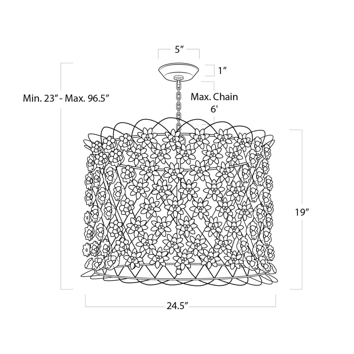 Regina Andrew Alice Porcelain Flower Chandelier Chandeliers 16-1130