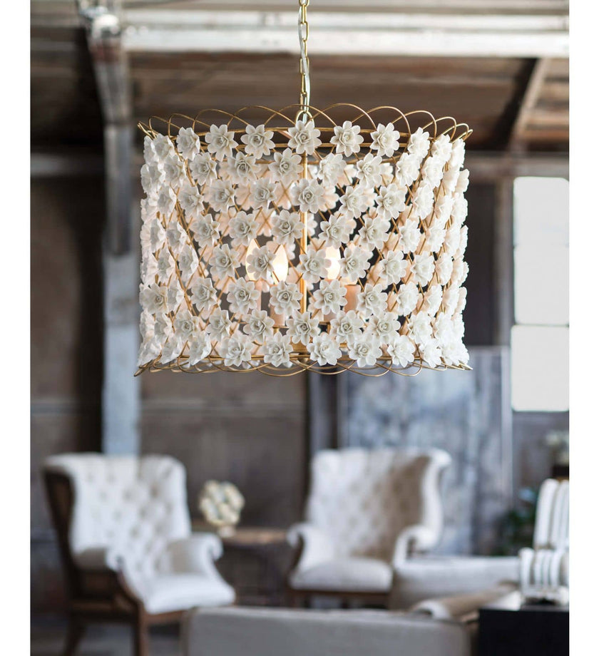 Regina Andrew Alice Porcelain Flower Chandelier - secondary