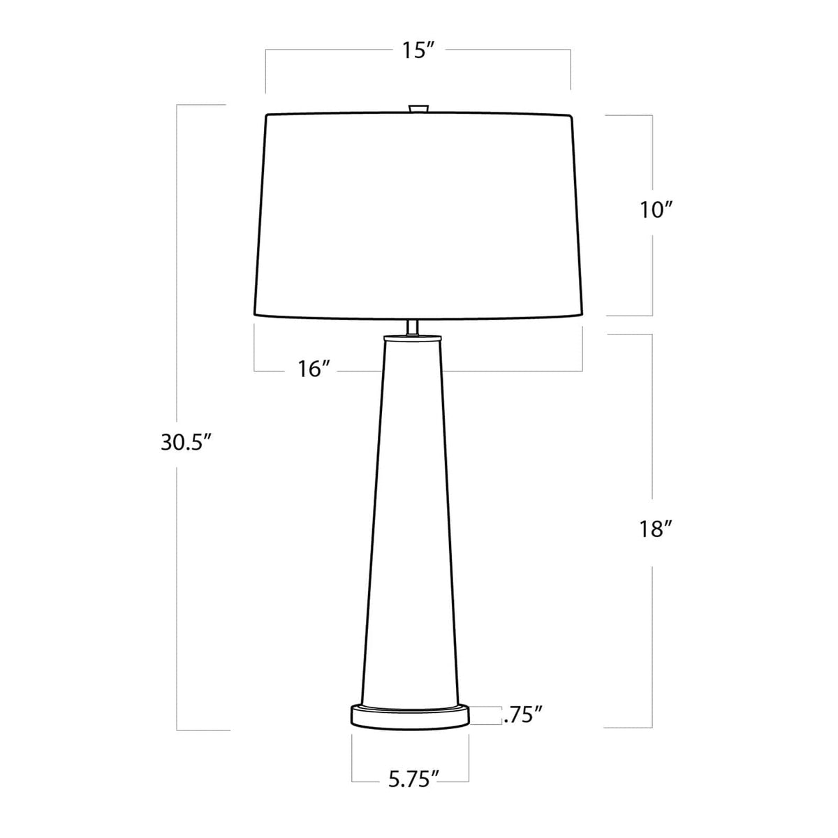 Regina Andrew Audrey Ceramic Table Lamp Lighting 13-1243