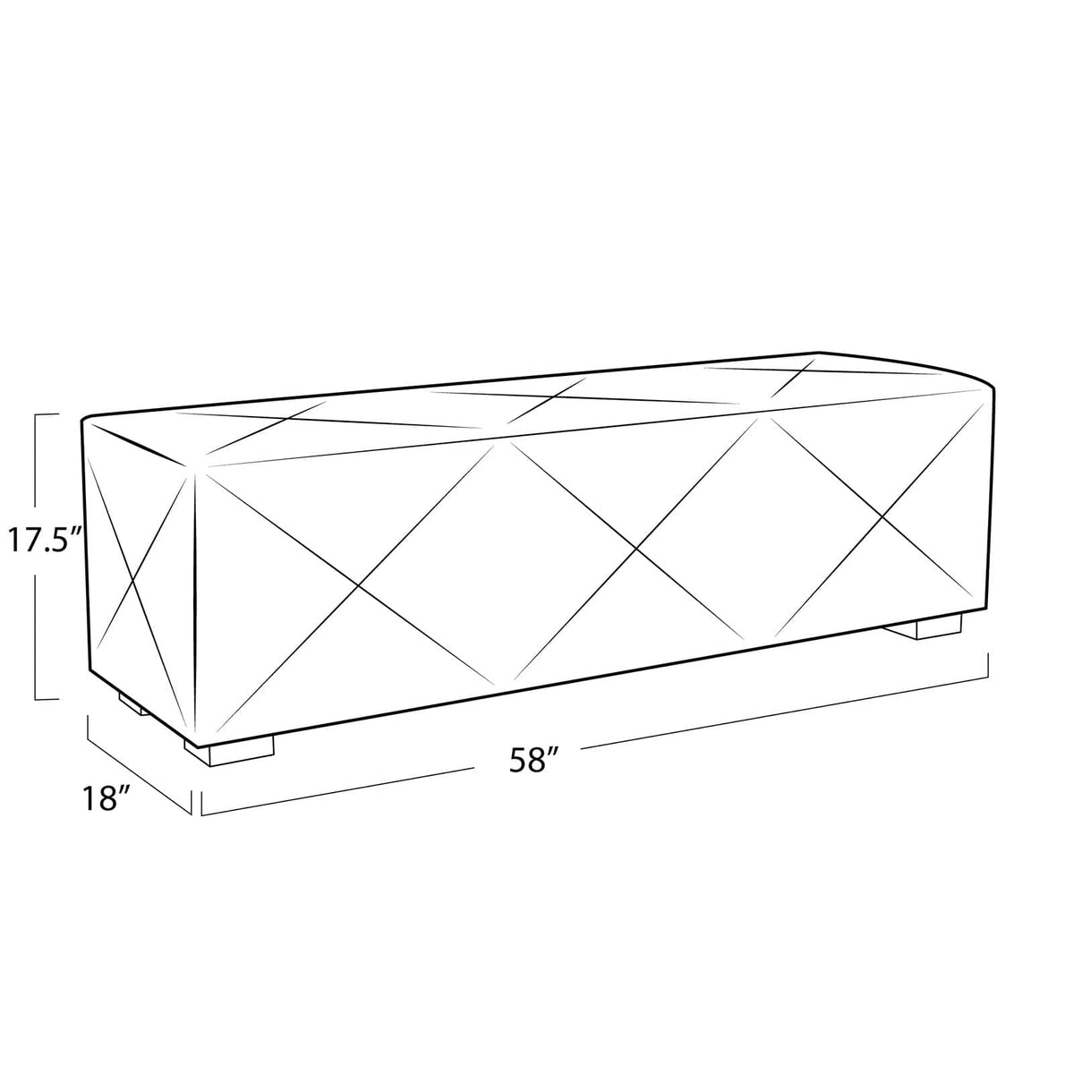 Regina Andrew Brooks Hair on Hide Bench Benches 32-1182