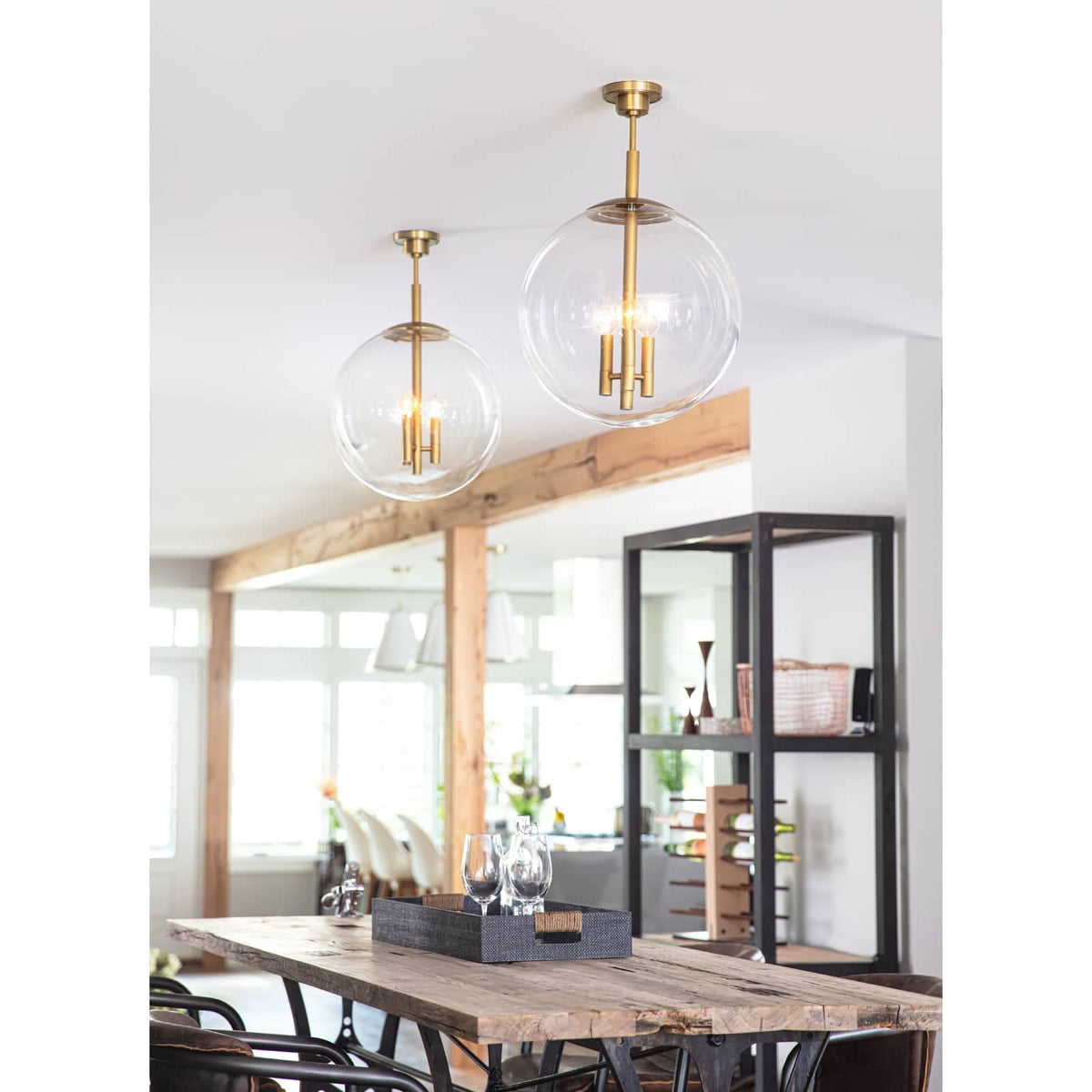 Regina Andrew Cafe Pendant- Polished Brass Lighting