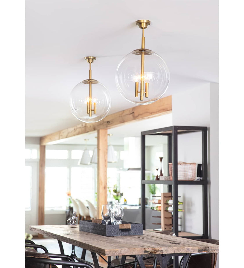 Regina Andrew Cafe Pendant - Polished Brass - secondary