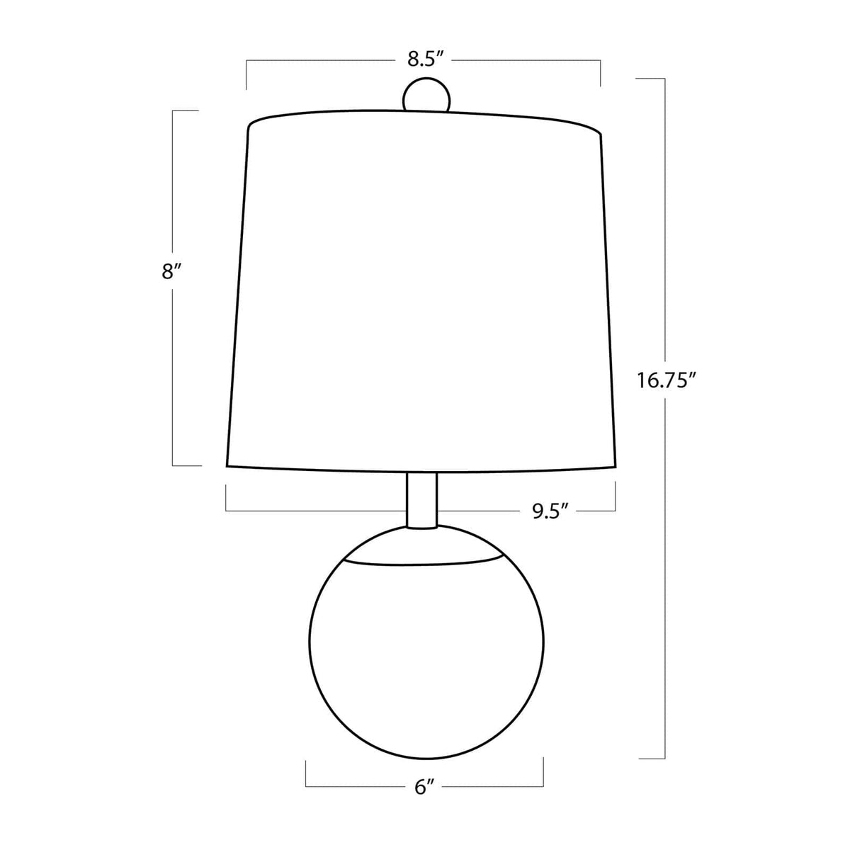 Regina Andrew Christie Crystal Mini Lamp Lighting 13-1517