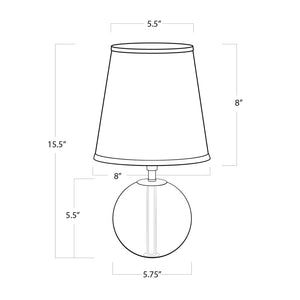 Regina Andrew Crystal Sphere Mini Lamp Lighting 13-1014