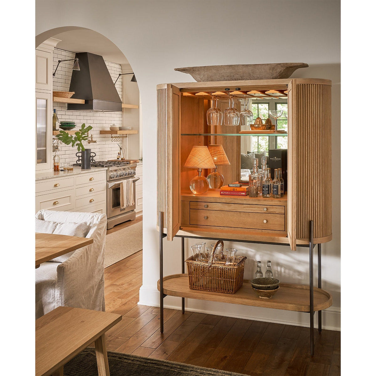 Regina Andrew Giorgio Crystal Mini Lamp - Rattan Mini Lamps 13-1694NB-RAT