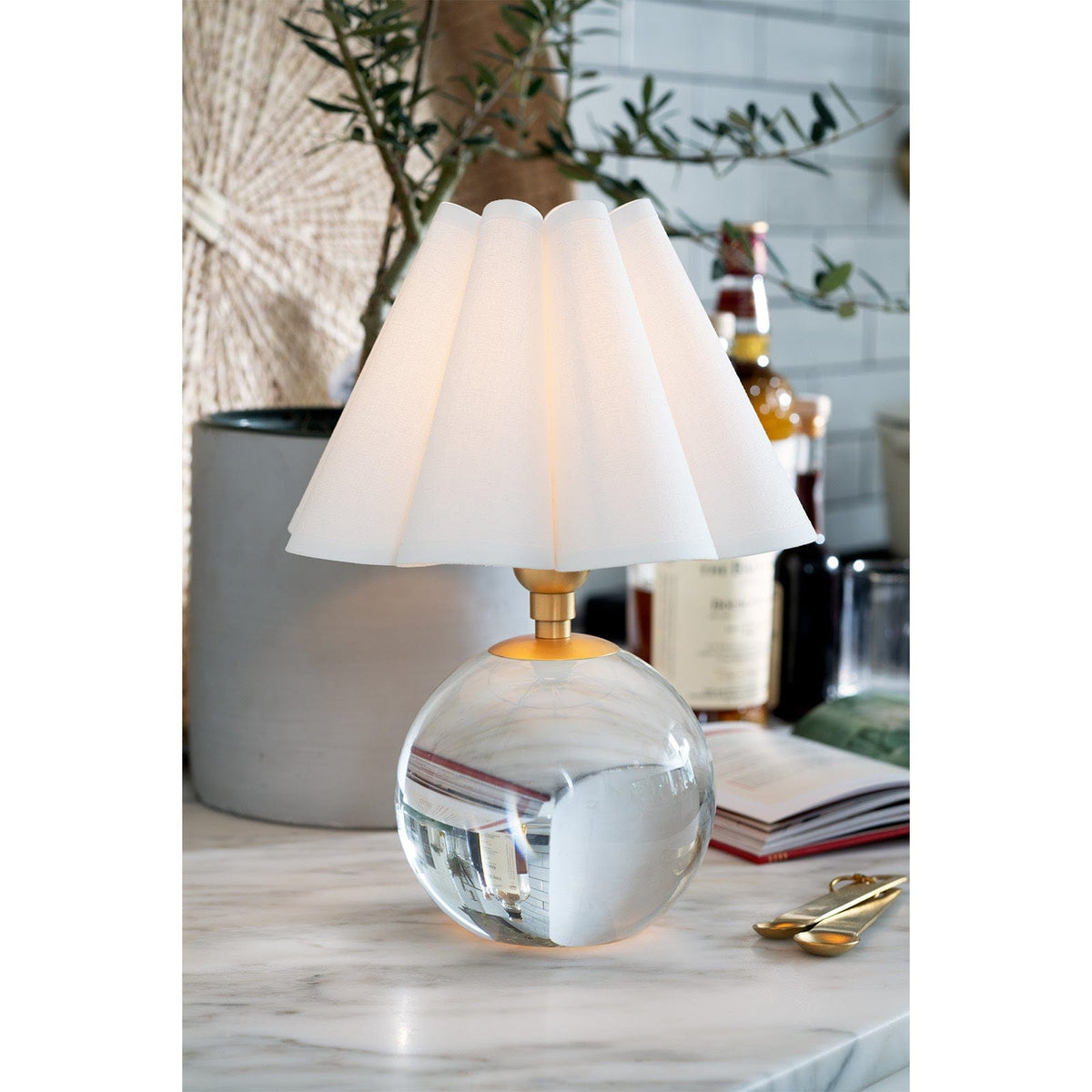 Regina Andrew Giorgio Crystal Mini Lamp - White Mini Lamps 13-1694NB-WT