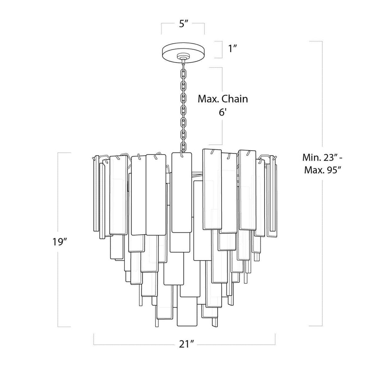 Regina Andrew Glacier Chandelier Gold Lighting