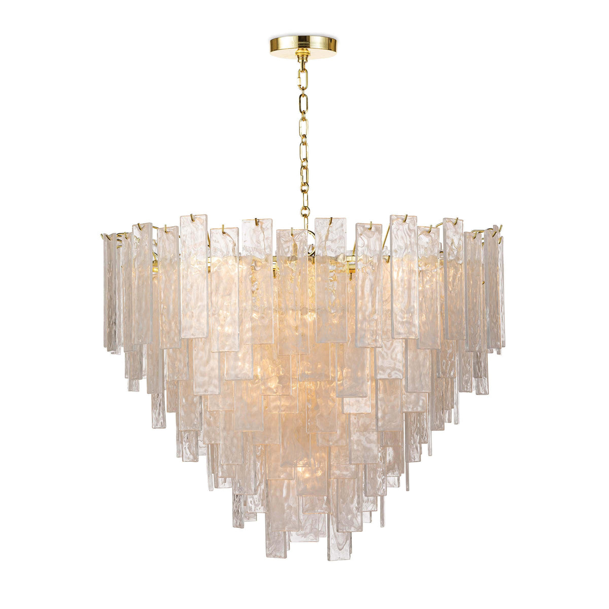 Regina Andrew Large Glacier Chandelier Gold Chandeliers 16-1290