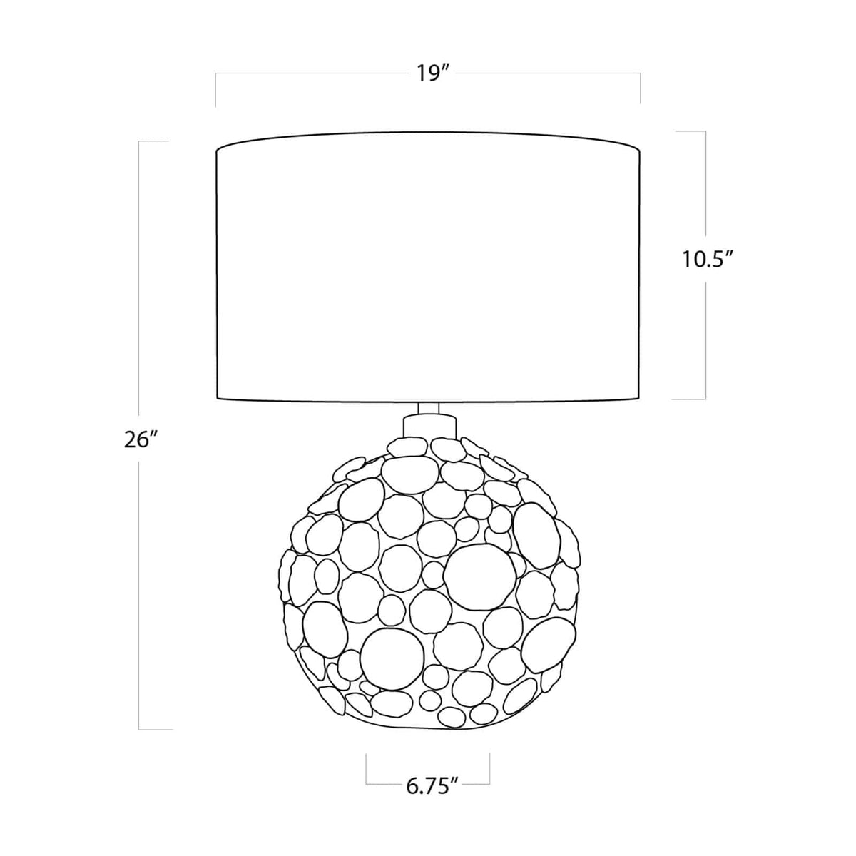 Regina Andrew Lucia Ceramic Table Lamp Table Lamps 13-1366WT
